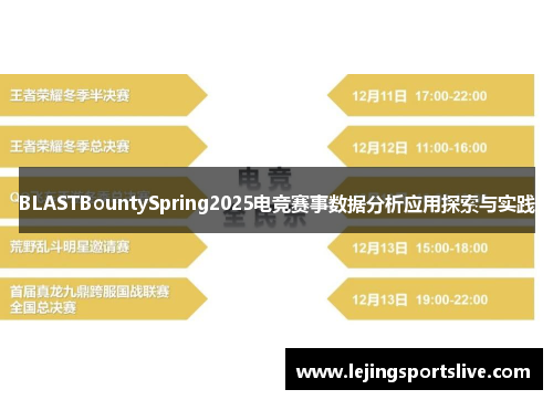 BLASTBountySpring2025电竞赛事数据分析应用探索与实践